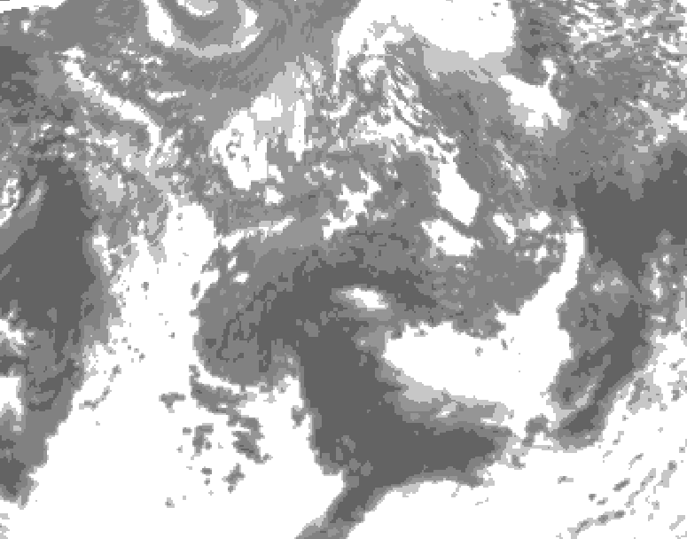 GDPS total cloud 156 hour forecast chart for Canada based on 2026/10/09 0000Z data