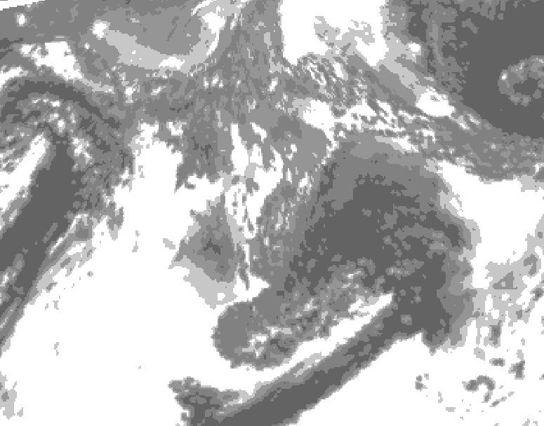 GDPS total cloud 186 hour forecast chart for Canada based on 2026/10/09 0000Z data