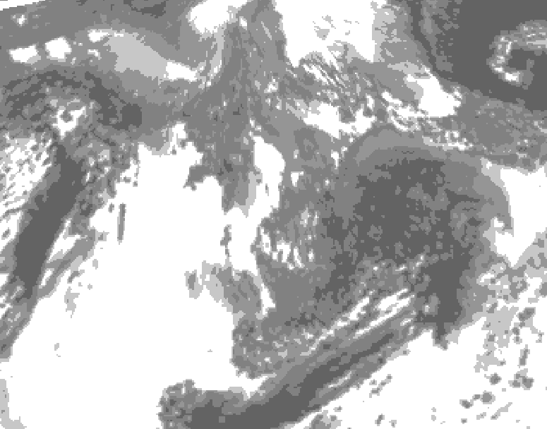 GDPS total cloud 192 hour forecast chart for Canada based on 2026/10/09 0000Z data