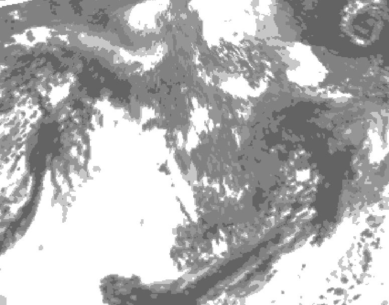 GDPS total cloud 198 hour forecast chart for Canada based on 2026/10/09 0000Z data