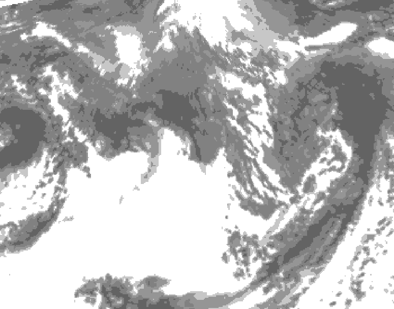 GDPS total cloud 216 hour forecast chart for Canada based on 2026/10/09 0000Z data