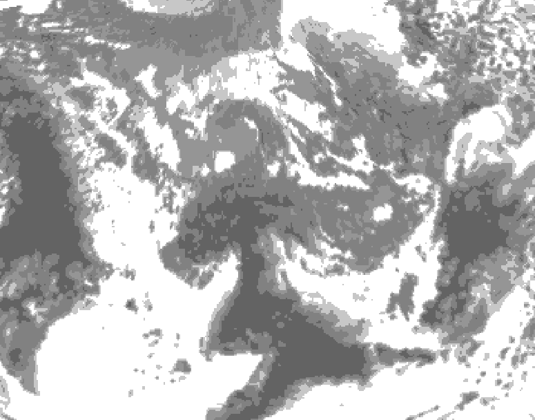 GDPS total cloud 144 hour forecast chart for Canada based on 2026/10/09 1200Z data