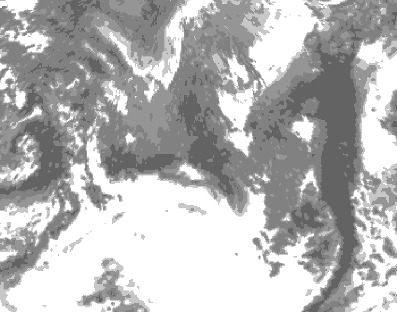 GDPS total cloud 216 hour forecast chart for Canada based on 2026/10/09 1200Z data