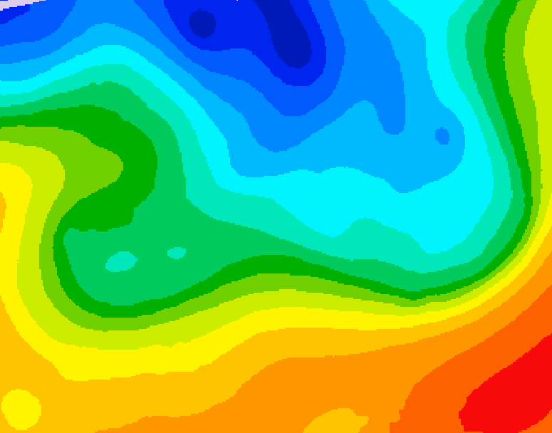 GDPS 500 millibar geopotential height 006 hour forecast chart for Canada based on 2026/10/10 0000Z data