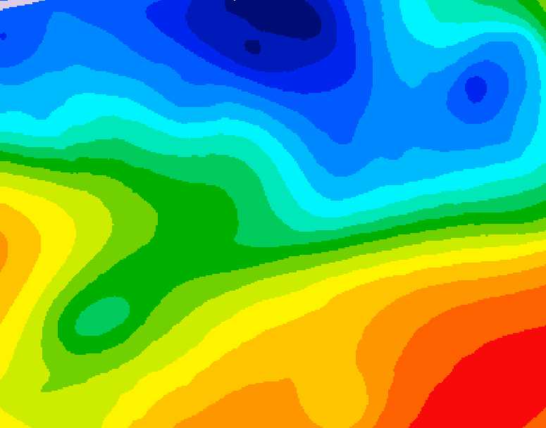 GDPS 500 millibar geopotential height 036 hour forecast chart for Canada based on 2026/10/10 0000Z data