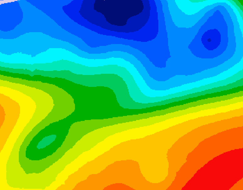 GDPS 500 millibar geopotential height 042 hour forecast chart for Canada based on 2026/10/10 0000Z data