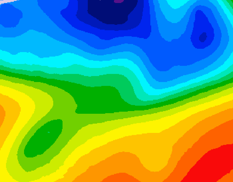 GDPS 500 millibar geopotential height 048 hour forecast chart for Canada based on 2026/10/10 0000Z data