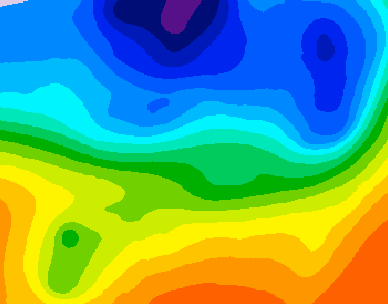 GDPS 500 millibar geopotential height 072 hour forecast chart for Canada based on 2026/10/10 0000Z data