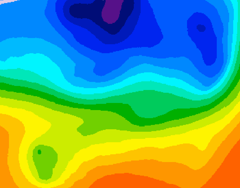 GDPS 500 millibar geopotential height 078 hour forecast chart for Canada based on 2026/10/10 0000Z data
