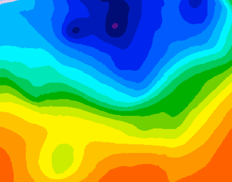 GDPS 500 millibar geopotential height 108 hour forecast chart for Canada based on 2026/10/10 0000Z data