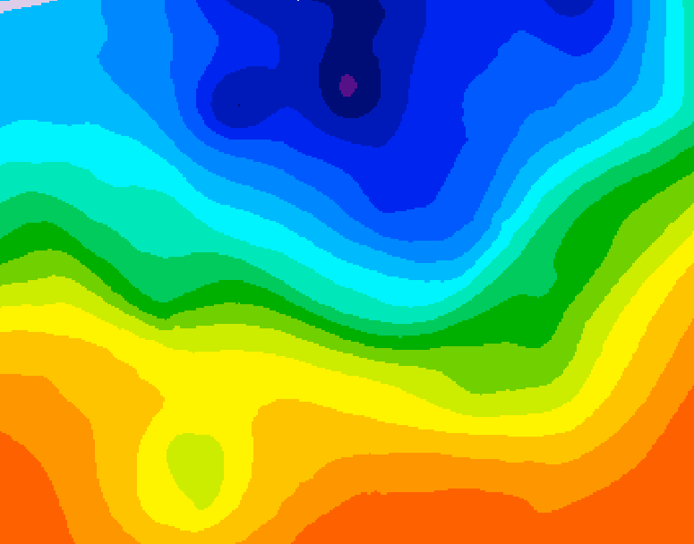 GDPS 500 millibar geopotential height 114 hour forecast chart for Canada based on 2026/10/10 0000Z data
