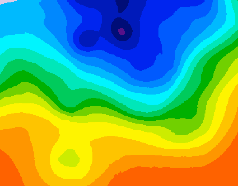 GDPS 500 millibar geopotential height 120 hour forecast chart for Canada based on 2026/10/10 0000Z data