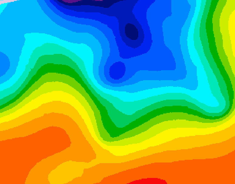 GDPS 500 millibar geopotential height 150 hour forecast chart for Canada based on 2026/10/10 0000Z data