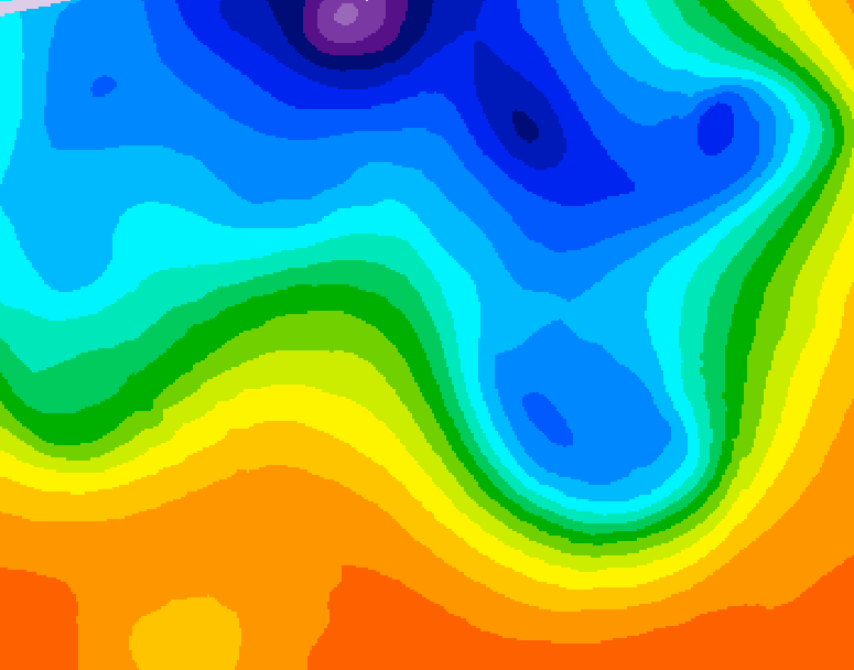GDPS 500 millibar geopotential height 180 hour forecast chart for Canada based on 2026/10/10 0000Z data