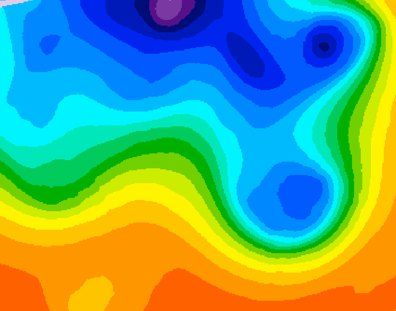 GDPS 500 millibar geopotential height 186 hour forecast chart for Canada based on 2026/10/10 0000Z data
