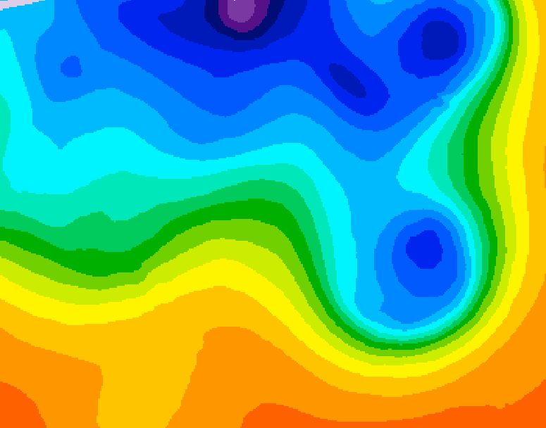 GDPS 500 millibar geopotential height 192 hour forecast chart for Canada based on 2026/10/10 0000Z data