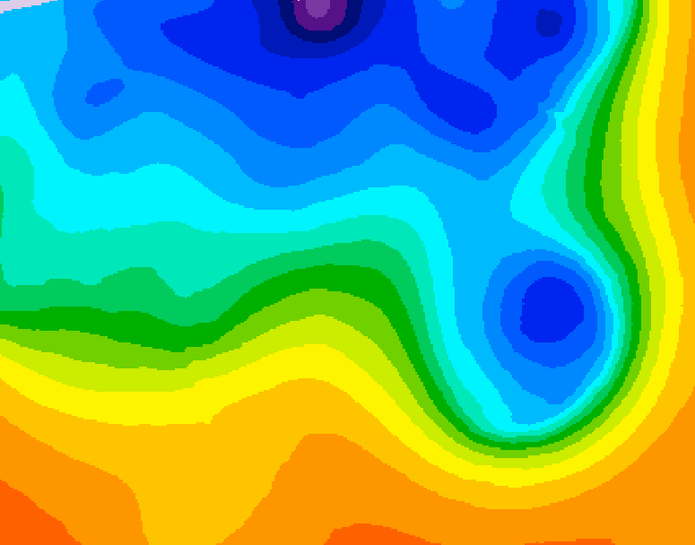 GDPS 500 millibar geopotential height 198 hour forecast chart for Canada based on 2026/10/10 0000Z data
