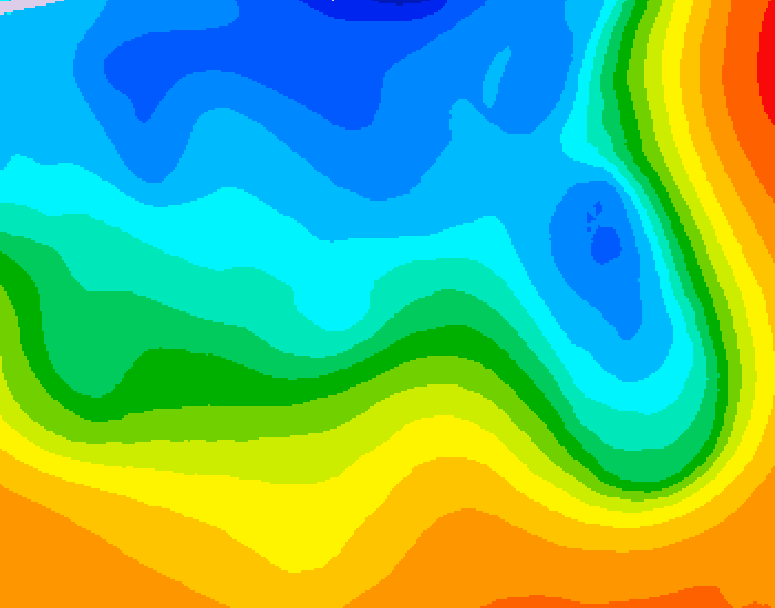 GDPS 500 millibar geopotential height 216 hour forecast chart for Canada based on 2026/10/10 0000Z data