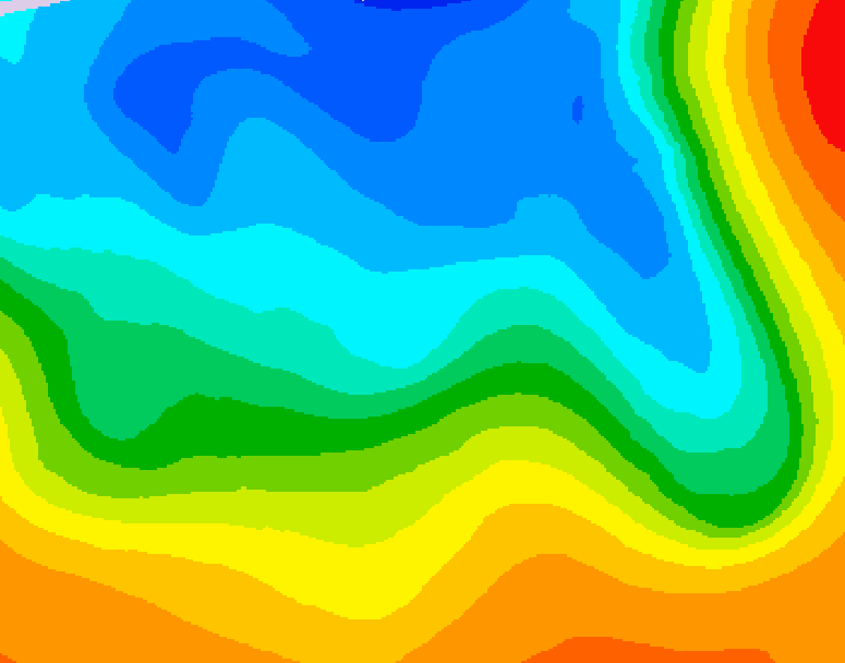 GDPS 500 millibar geopotential height 222 hour forecast chart for Canada based on 2026/10/10 0000Z data