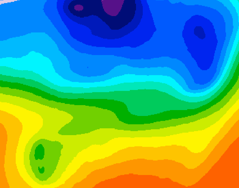 GDPS 500 millibar geopotential height 060 hour forecast chart for Canada based on 2026/10/10 1200Z data