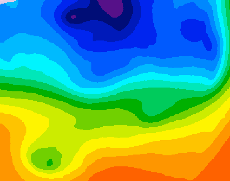 GDPS 500 millibar geopotential height 072 hour forecast chart for Canada based on 2026/10/10 1200Z data