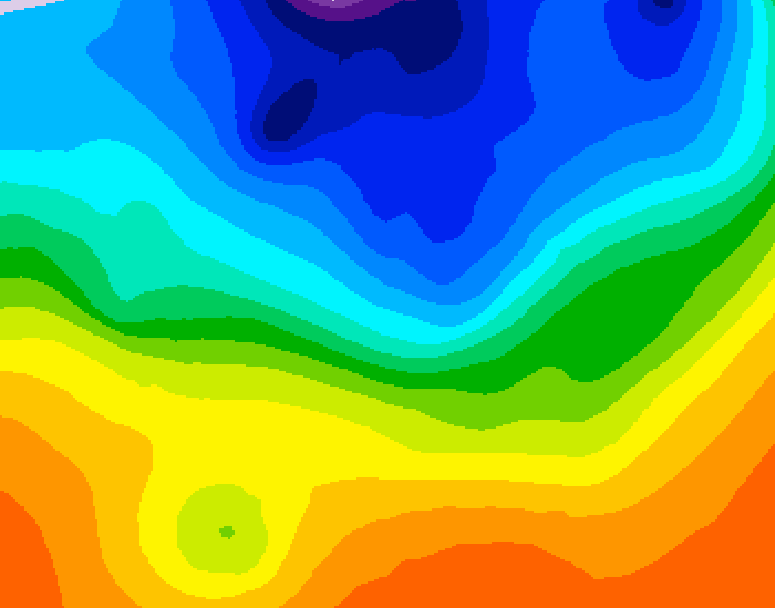 GDPS 500 millibar geopotential height 096 hour forecast chart for Canada based on 2026/10/10 1200Z data