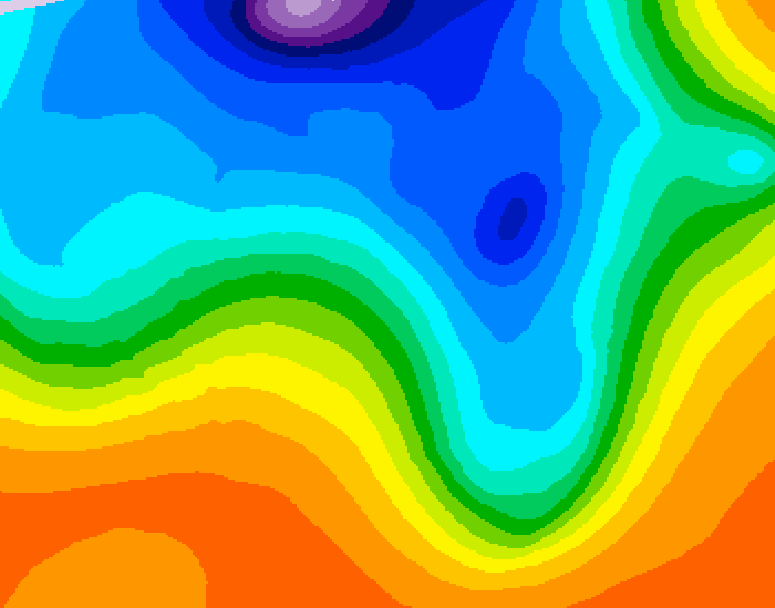 GDPS 500 millibar geopotential height 168 hour forecast chart for Canada based on 2026/10/10 1200Z data