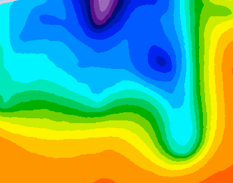GDPS 500 millibar geopotential height 192 hour forecast chart for Canada based on 2026/10/10 1200Z data