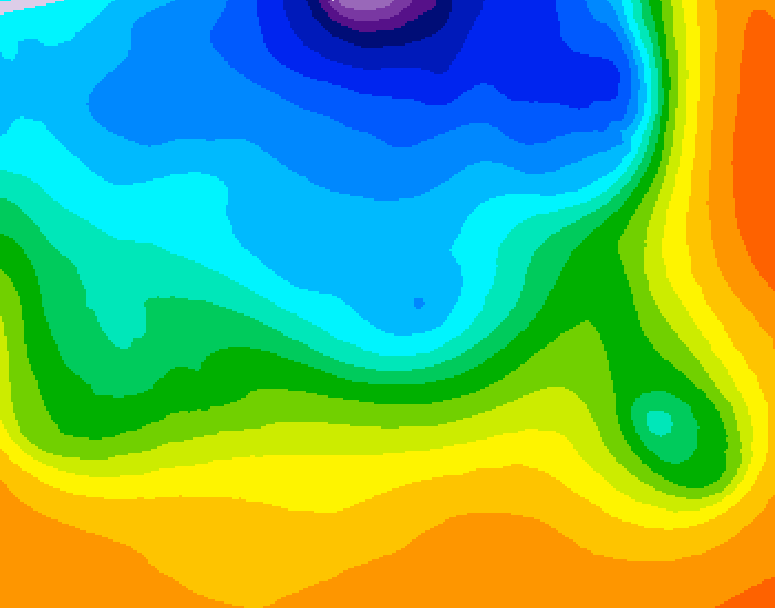 GDPS 500 millibar geopotential height 216 hour forecast chart for Canada based on 2026/10/10 1200Z data