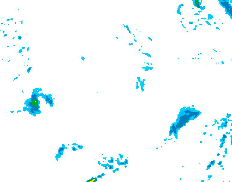 GDPS precipitation 102 hour forecast chart for Canada based on 2026/10/10 0000Z data