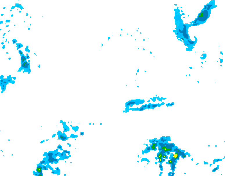 GDPS precipitation 024 hour forecast chart for Canada based on 2026/10/10 1200Z data