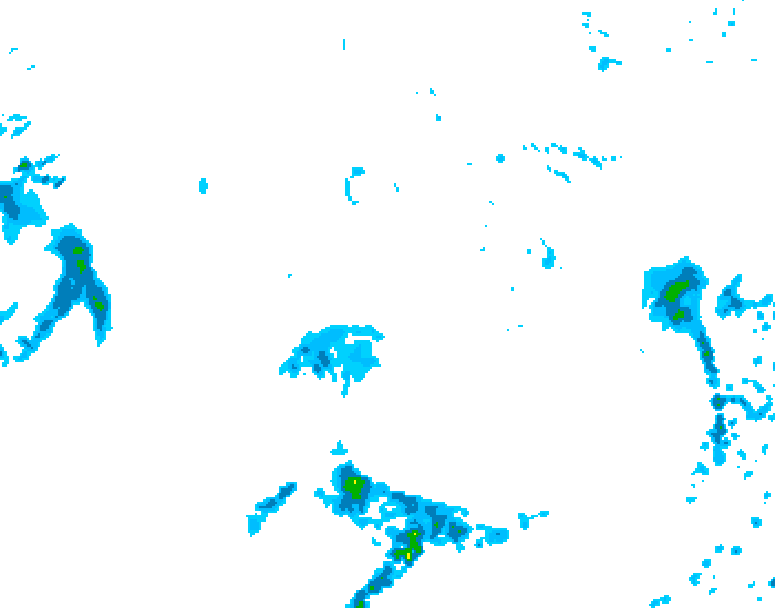GDPS precipitation 120 hour forecast chart for Canada based on 2026/10/10 1200Z data