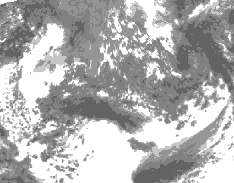 GDPS total cloud 006 hour forecast chart for Canada based on 2026/10/10 0000Z data