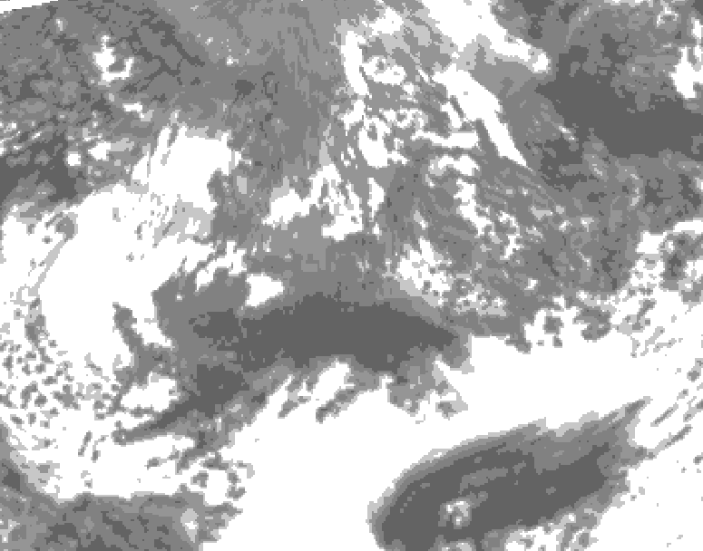 GDPS total cloud 018 hour forecast chart for Canada based on 2026/10/10 0000Z data