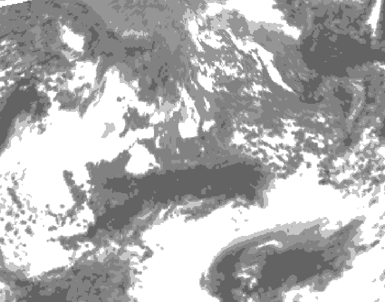 GDPS total cloud 024 hour forecast chart for Canada based on 2026/10/10 0000Z data