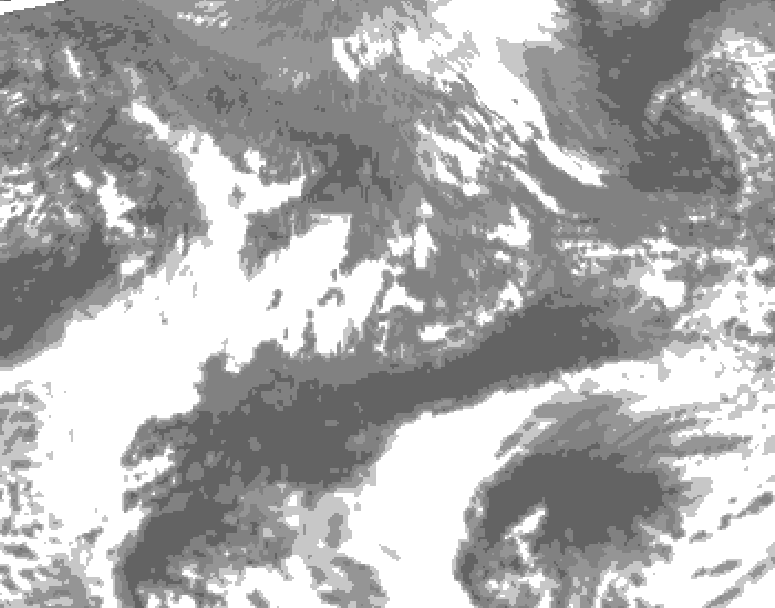 GDPS total cloud 042 hour forecast chart for Canada based on 2026/10/10 0000Z data
