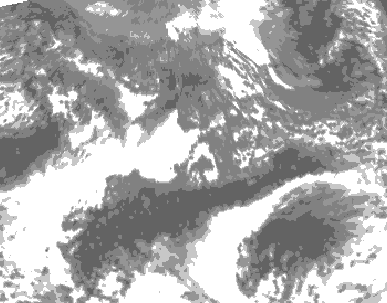 GDPS total cloud 048 hour forecast chart for Canada based on 2026/10/10 0000Z data
