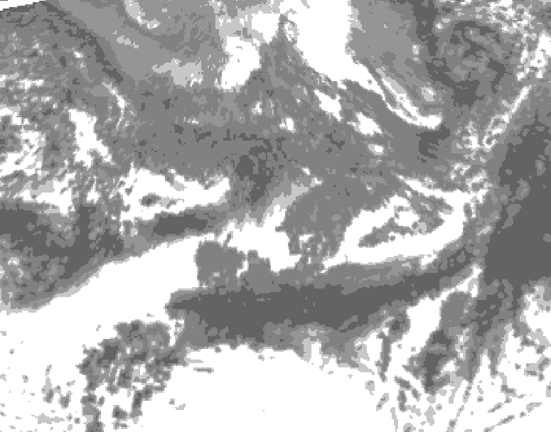GDPS total cloud 072 hour forecast chart for Canada based on 2026/10/10 0000Z data