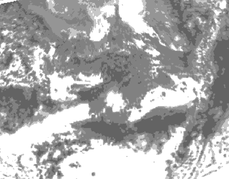 GDPS total cloud 078 hour forecast chart for Canada based on 2026/10/10 0000Z data