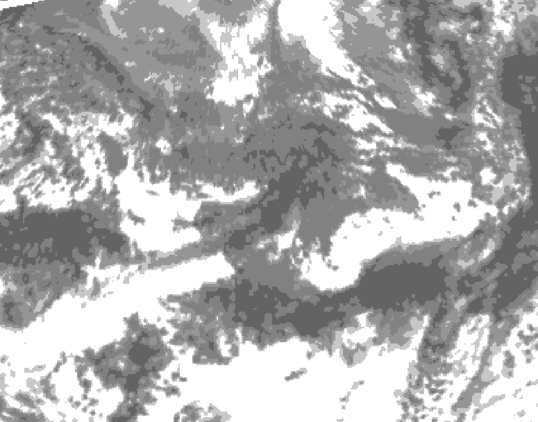 GDPS total cloud 084 hour forecast chart for Canada based on 2026/10/10 0000Z data