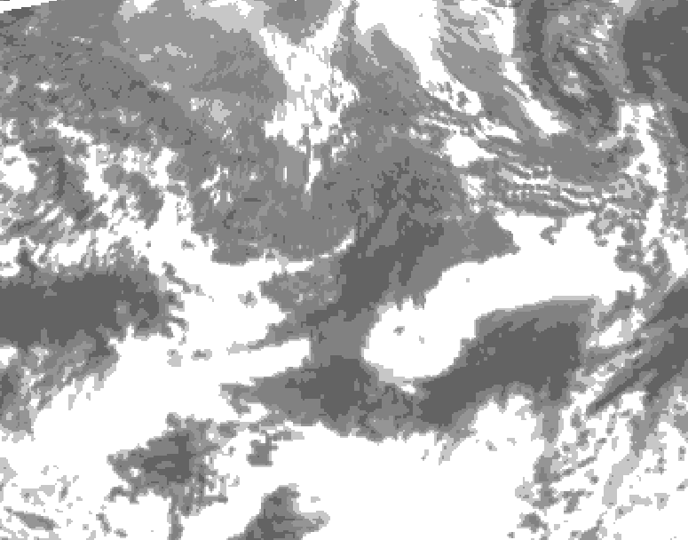 GDPS total cloud 090 hour forecast chart for Canada based on 2026/10/10 0000Z data