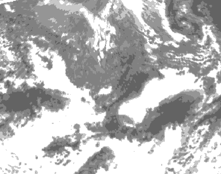 GDPS total cloud 096 hour forecast chart for Canada based on 2026/10/10 0000Z data