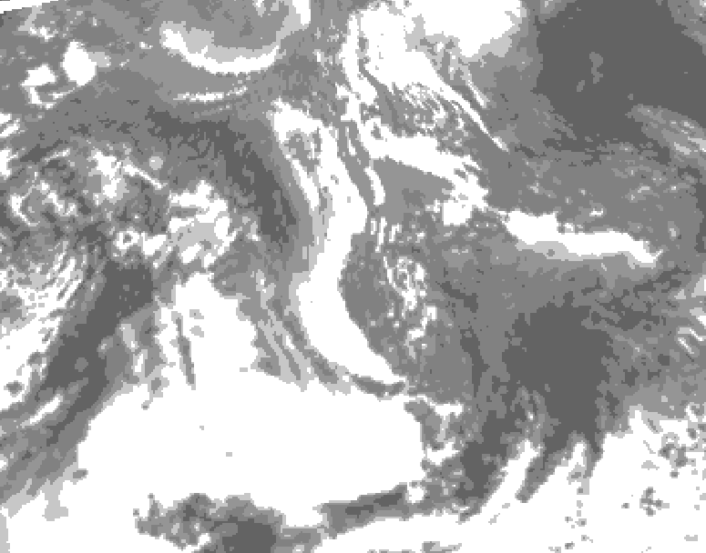 GDPS total cloud 174 hour forecast chart for Canada based on 2026/10/10 0000Z data
