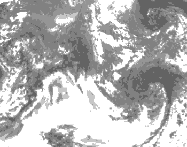 GDPS total cloud 186 hour forecast chart for Canada based on 2026/10/10 0000Z data