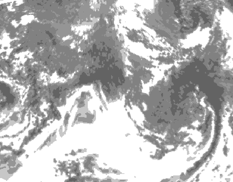 GDPS total cloud 192 hour forecast chart for Canada based on 2026/10/10 0000Z data