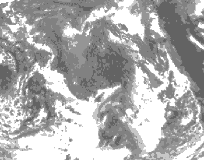 GDPS total cloud 228 hour forecast chart for Canada based on 2026/10/10 0000Z data