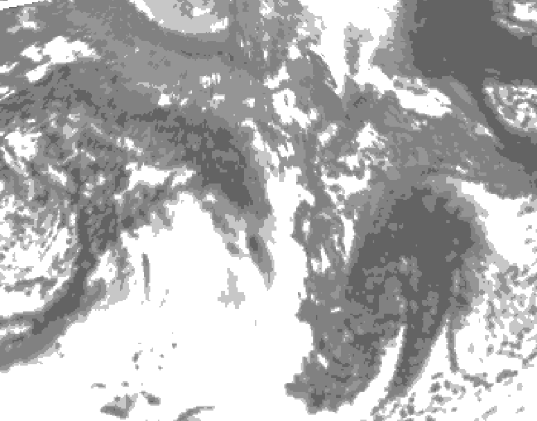 GDPS total cloud 168 hour forecast chart for Canada based on 2026/10/10 1200Z data