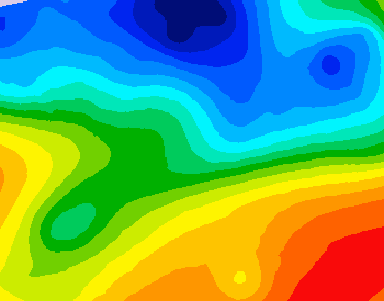GDPS 500 millibar geopotential height 012 hour forecast chart for Canada based on 2026/10/11 0000Z data