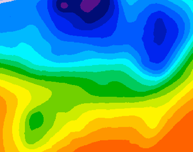 GDPS 500 millibar geopotential height 042 hour forecast chart for Canada based on 2026/10/11 0000Z data