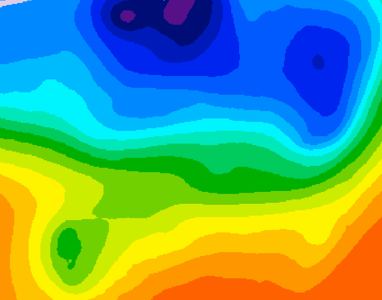 GDPS 500 millibar geopotential height 048 hour forecast chart for Canada based on 2026/10/11 0000Z data